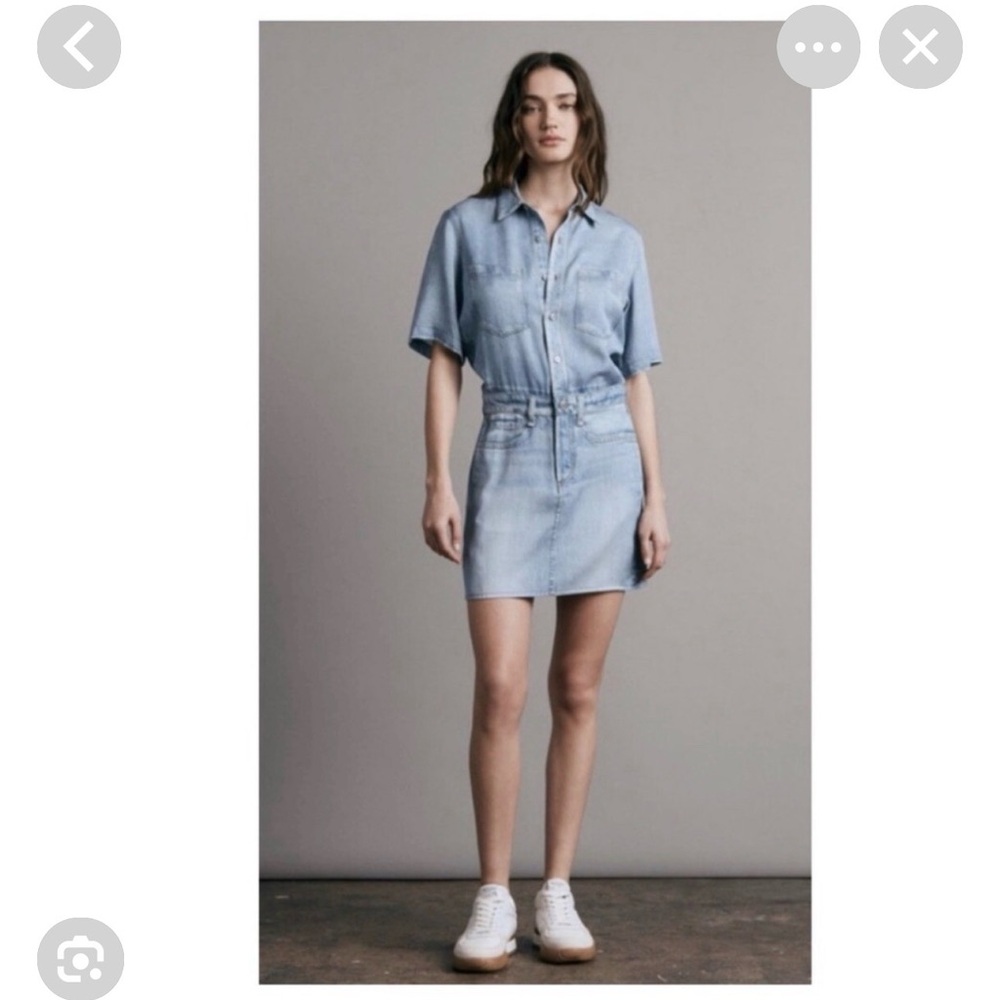 Rag & Bone Light Blue Denim Shirt Dress Size XS/TP